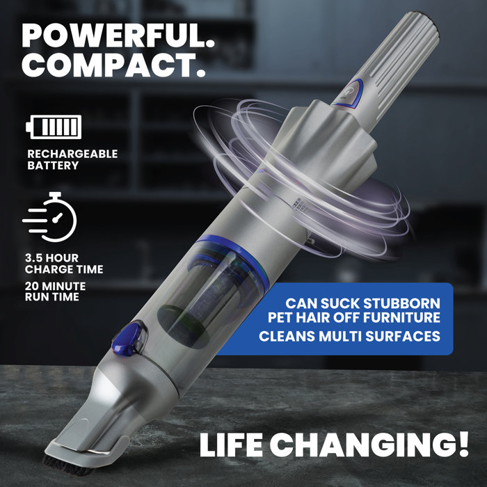 Bell & Howell Ruvio Pro Cordless 17'' Rechargeable Hand Vacuum For Home And Car & Reviews Wayfair